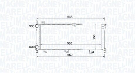 Радіатор FIAT PANDA 01/01-- [] MAGNETI MARELLI 350213814000 (фото 1)