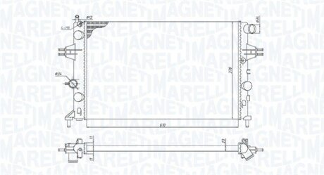 Радіатор OPEL ASTRA G 1.4-1.6-1.8 [] MAGNETI MARELLI 350213970000