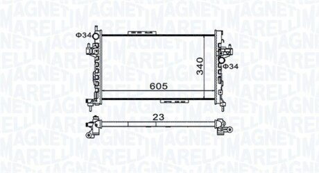 Радіатор OPEL CORSA C 1.3 CDTI-1.7 CDTI [] MAGNETI MARELLI 350213977000