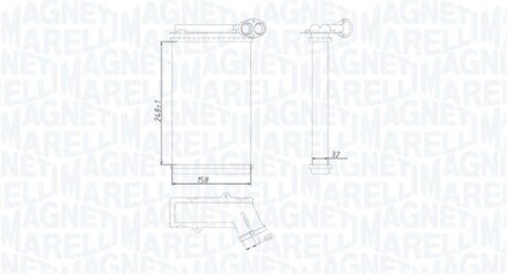 VW радіатор пічки Sharan,Seat Alhambra,Ford Galaxy 95- MAGNETI MARELLI 350218422000