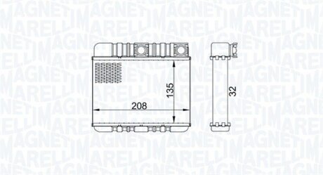 BMW радіатор опалення 3 E46,X3 E83 MAGNETI MARELLI 350218469000