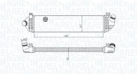 VOLVO Інтеркулер C30, C70 II, S40 II, V40/50 1.6/2.0d MAGNETI MARELLI 351319204370