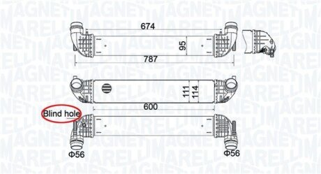 OPEL Інтеркулер ASTRA K 1.6 15- MAGNETI MARELLI 351319205850