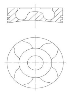 Поршень MAHLE / KNECHT 010 04 00 (фото 1)