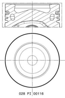 Поршень MAHLE / KNECHT 028 PI 00116 002 (фото 1)