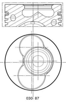 Поршень MAHLE / KNECHT 030 87 02 (фото 1)