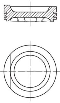 Поршень MAHLE / KNECHT 034 99 01 (фото 1)