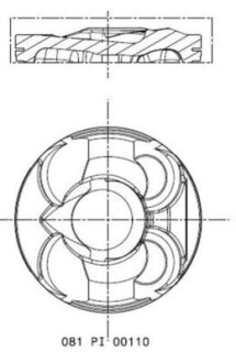 Поршень MAHLE / KNECHT 081PI00110000 (фото 1)