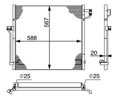 Радіатора кондиціонера MAHLE / KNECHT AC 41 000S