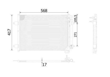 Радіатор кондиціонера MAHLE / KNECHT AC 734 000S (фото 1)