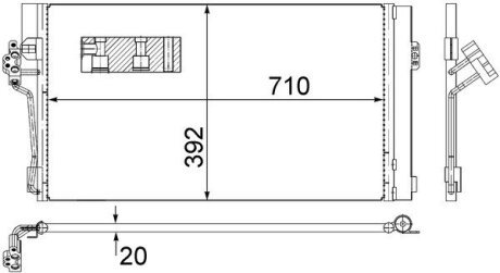 Радіатор кондиціонера MAHLE / KNECHT AC 762 000S