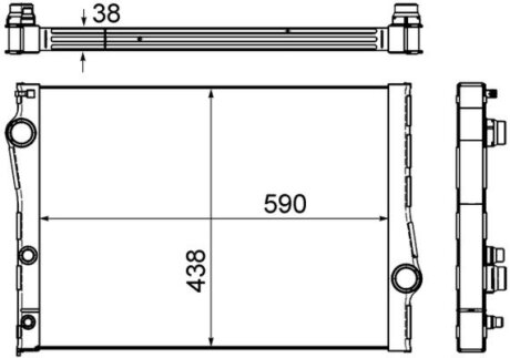 Радіатор охолодження MAHLE / KNECHT CR 1049 000S (фото 1)