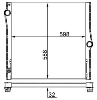 Радіатор охолодження MAHLE / KNECHT CR 1050 000S (фото 1)