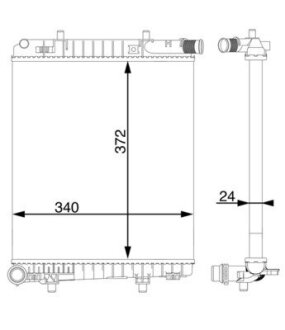 Радіатор охолодження MAHLE / KNECHT CR 1591 000S