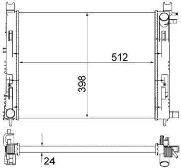 Радіатор охолодження MAHLE / KNECHT CR 2166 001S (фото 1)