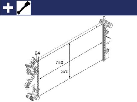 Радіатор охолодження MAHLE / KNECHT CR 881 000S