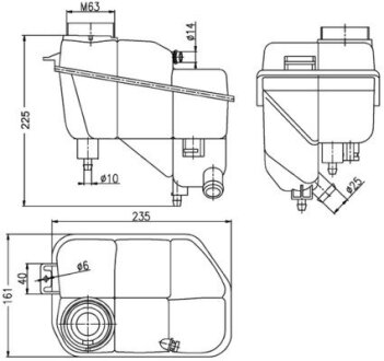 Бачок розширювальний MAHLE / KNECHT CRT 202 000S