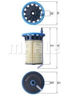 Фільтр паливний MAHLE / KNECHT KX 515