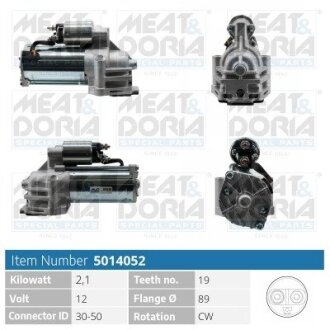 MEATDORIA FORD стартер Mondeo,Transit 00- MEAT&DORIA 5014052 (фото 1)