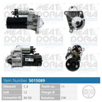 MEATDORIA RENAULT Стартер Trafic 1.9D -01, Kango 1.9D 97- MEAT&DORIA 5015089