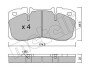 Комплект гальмівних колодок (дискових) Metelli 22-0268-0 (фото 1)