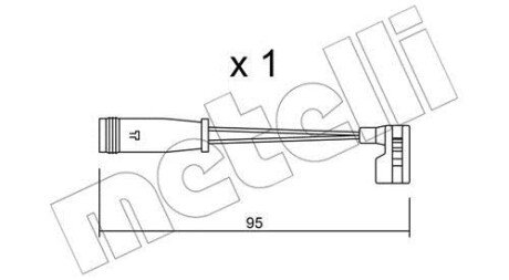 Датчик зносу гальмівних колодок Metelli SU.164 (фото 1)
