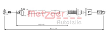 Трос акселератора METZGER 3.RE001 (фото 1)