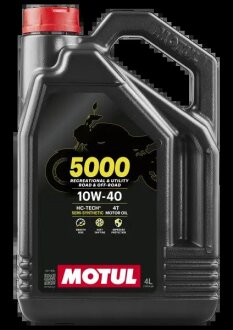 4л 5000 4T 10W-40 Олива HC-TECH для 4-такт. двигунів SN, JASO MA2 (2023) MOTUL 104056