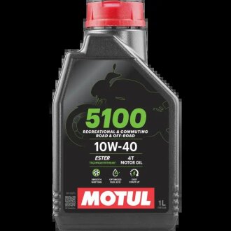 Олива моторна 5100 4T 10W-40, 1л. MOTUL 104066 (фото 1)