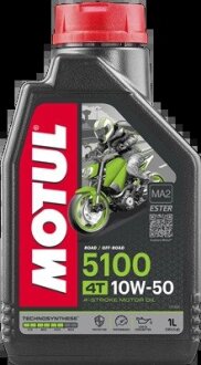 1л 5100 4T 10W-50 Олива TECHNOSYNTHESE для 4-такт. двигунів SP, JASO MA2 (2023) MOTUL 104074