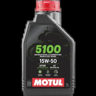 1л 5100 4T 15W-50 Олива TECHNOSYNTHESE для 4-такт. двигунів SP, JASO MA2 (2023) MOTUL 104080