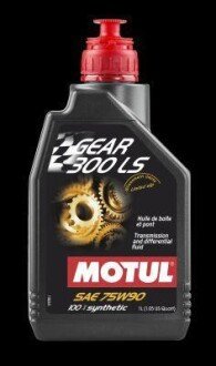 1л Gear 300 LS 75W-90 Трансмісійна олива TECHNOSYNTHESE API GL-5 MOTUL 105778 (фото 1)