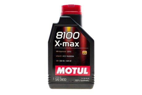 Масло моторное 8100 X-Max 0W-30 (1 л) MOTUL 347201 (фото 1)