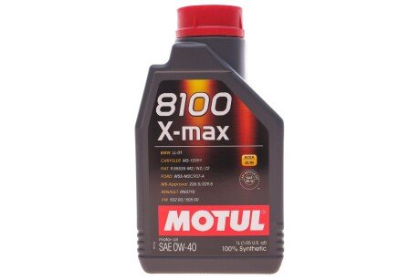 Масло моторное 8100 X-Max 0W-40 (1 л) MOTUL 348201 (фото 1)