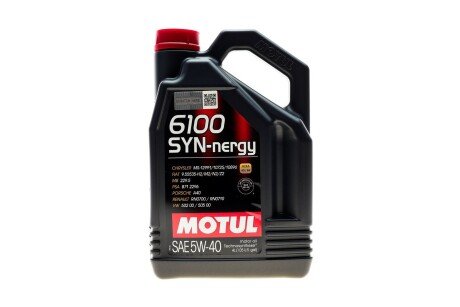 Масло моторное 6100 SYN-nergy 5W-40 (4 л) MOTUL 368350