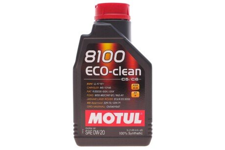 Масло моторное 8100 Eco-Clean 0W-20 (1 л) MOTUL 868111 (фото 1)