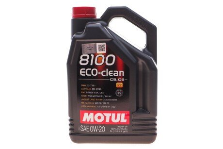 Масло моторное 8100 Eco-Clean 0W-20 (5 л) MOTUL 868151 (фото 1)