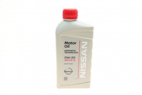 Олива моторна MOTOR OIL FS 0W-20 SN/GF5, 1л NISSAN KE90090133 (фото 1)