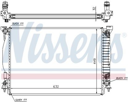 Радіатор охолодження NISSENS 60307A