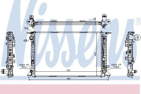 Радіатор охолодження NISSENS 60324