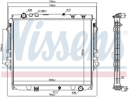 Радіатор охолодження NISSENS 606069