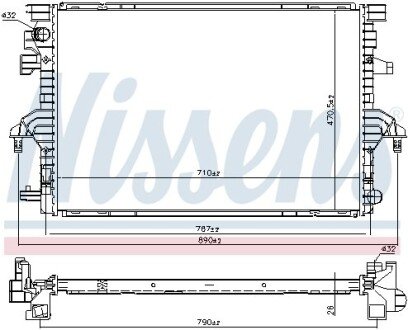 Радіатор охолодження NISSENS 606088