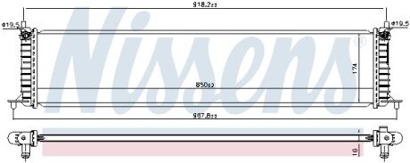 Радіатор охолодження NISSENS 606454