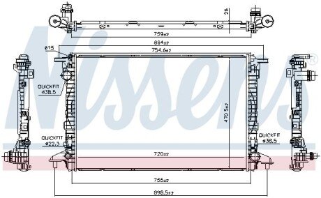 Радіатор охолодження NISSENS 606462