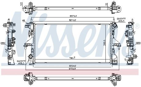 CITROEN Радіатор системи охолодження двигуна JUMPER II 3.0 11- NISSENS 606538