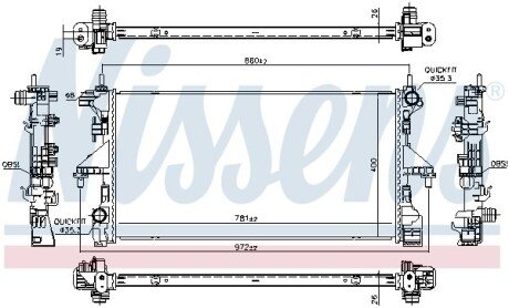 Радіатор системи охолодження NISSENS 606554