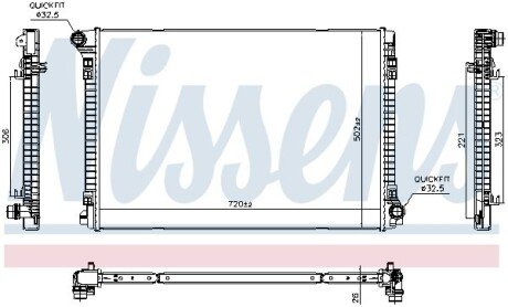 Радіатор охолодження First Fit NISSENS 606704