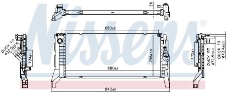 Радіатор охолодження NISSENS 606789