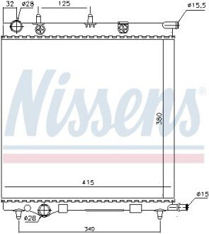 Радіатор охолодження NISSENS 61284