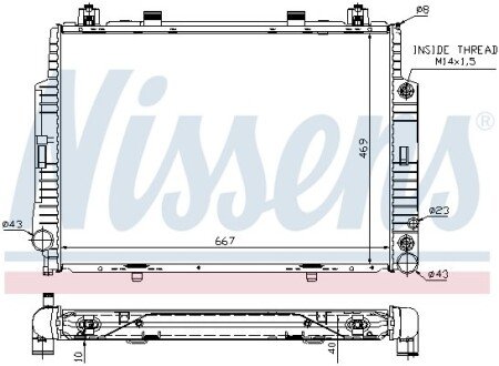 Радіатор системи охолодження NISSENS 62716A